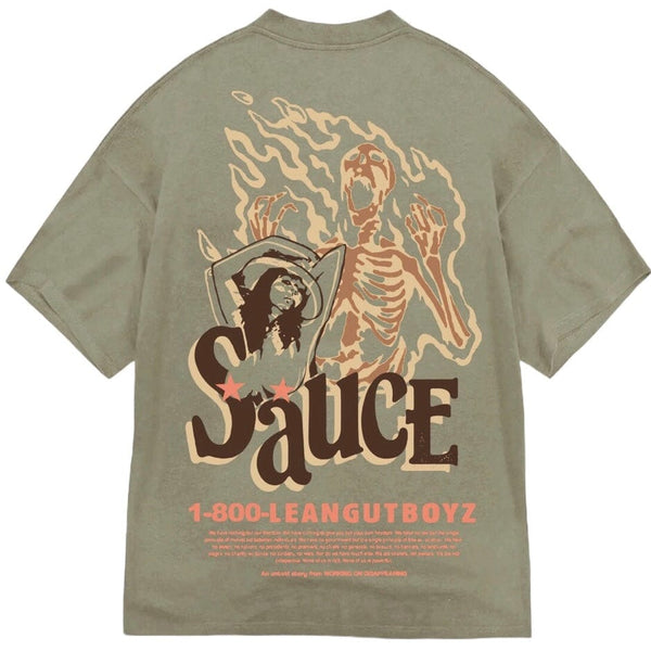 Sugar Hill "Sauce" T Shirt (Vintage Olive) SH24-SUM1-09