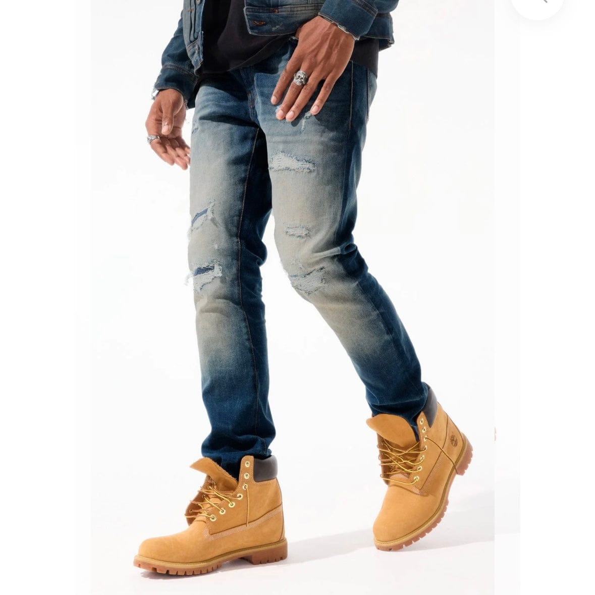 Jordan Craig Collins Meadowlands Ripped Azure Denim (Desert Blue) JC1220R