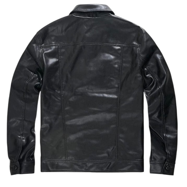 Jordan Craig Thriller Button Up Leather Jacket (Black) JJ2250
