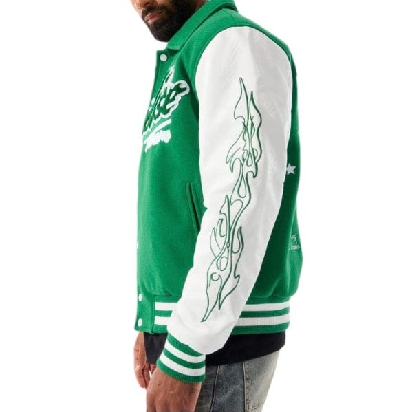 Jordan Craig Paradise Tour Varsity Jacket (Green) 91632