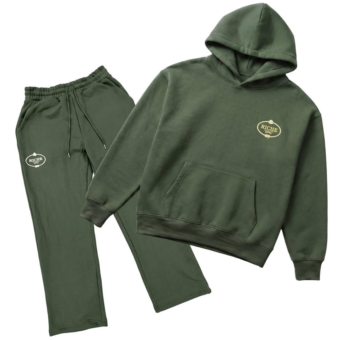 Vie Riche Core Hoodie & Sweatpants Set (Olive) BKHD101/BKLP101-OLV