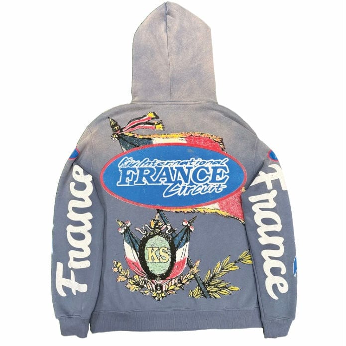 By Kiy Studios "France Circuit" Hoodie (Sun Faded Pacific)