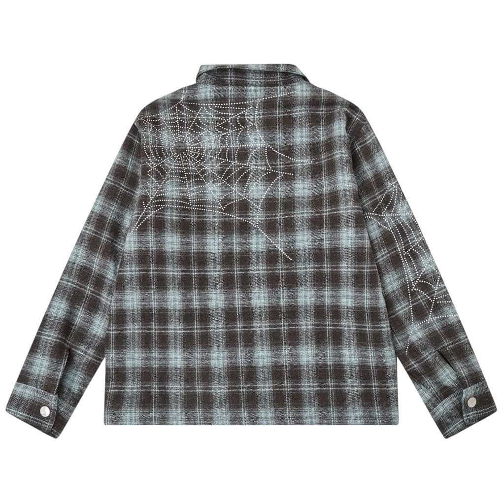 Campus Goods Broken Web Flannel Jacket (Blue) CG-H25-038