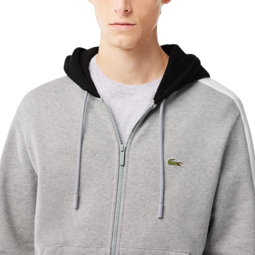 Lacoste Colorblock Hoodie (Grey/Black/White) SH1301-51