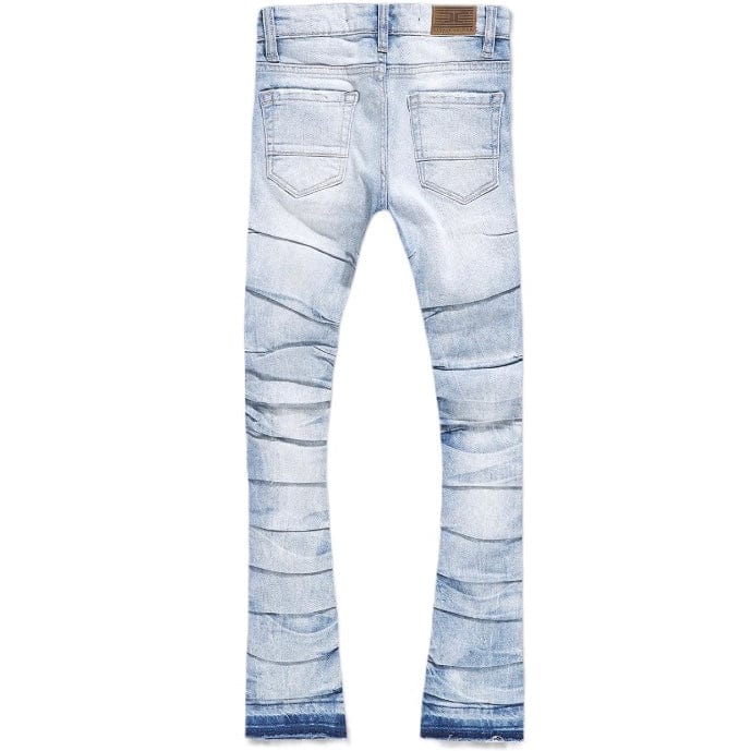 Kids Jordan Craig Stacked Ripple Effect Denim (Sky Blue) JTF1157K