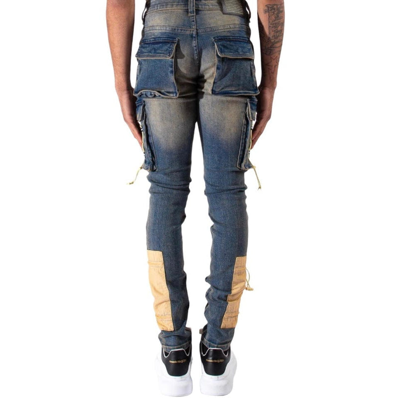 Serenede Infinity 8 Cargo Jeans (Indigo Earth Wash) INF8-GLD