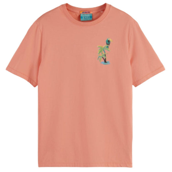 Scotch & Soda Front Back Artwork Tee (Coral Reef) 175641