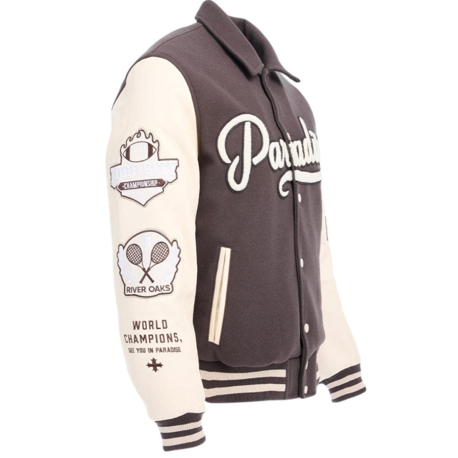 See You In Paradise Team Varsity Jacket (Chocolate) 91700