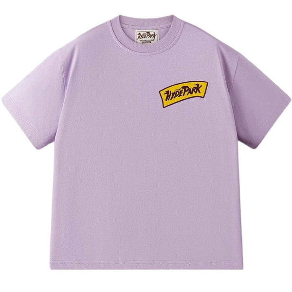 Hyde Park Scribbled Cursive Tee (Purple)