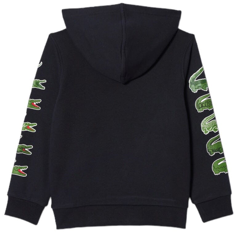 Kids Lacoste Contrast Crocodile Hoodie (Navy Blue) SJ1241-51