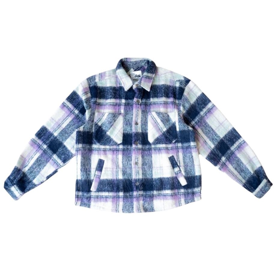 Eptm Side Slit Flannel (Purple/White) EP10859