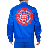 Pro Standard Detroit Pistons Crest Emblem Satin Jacket (Royal Blue)