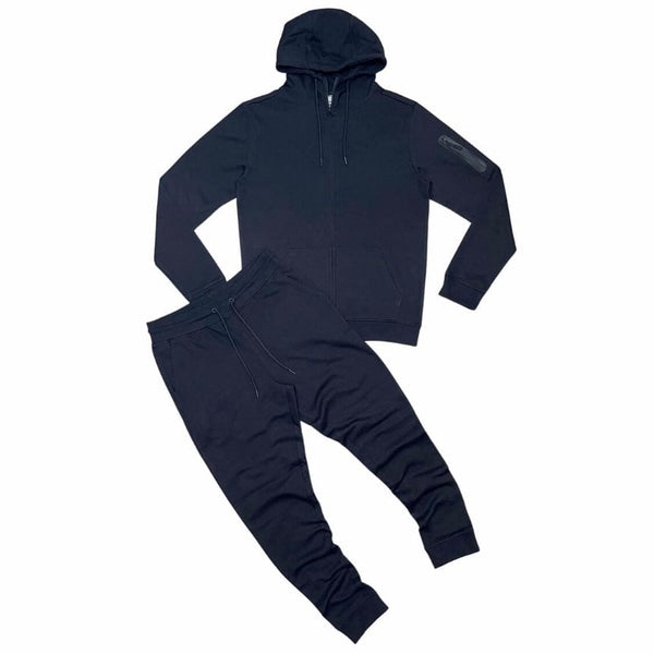 Civilized Basic Double Jersey Tech Hoodie Set (Black) CV100