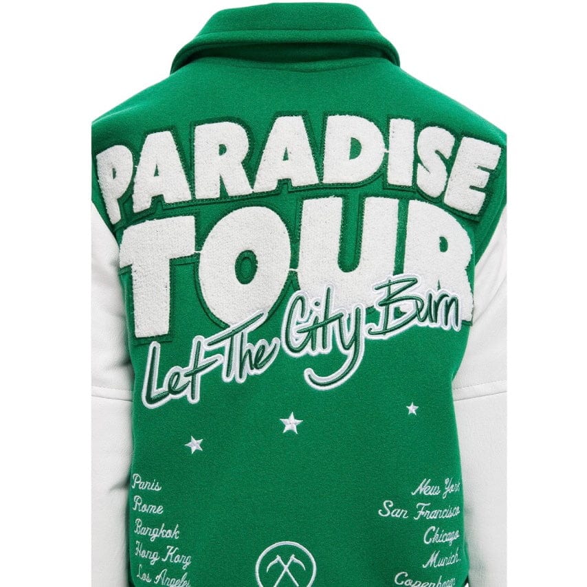 Boys Jordan Craig Paradise Tour Varsity Jacket (Green) 91632B