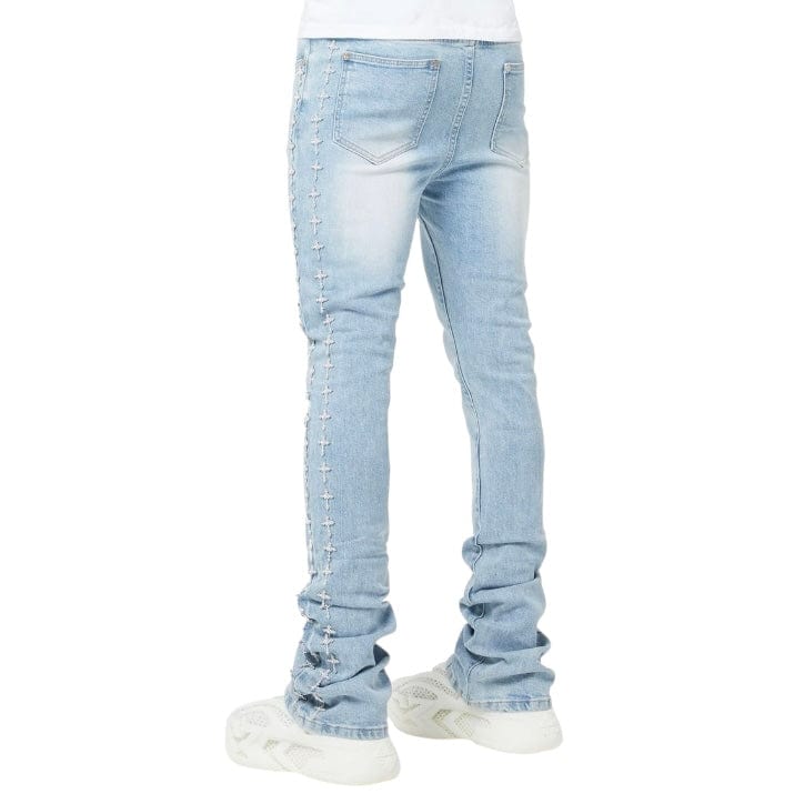 Guapi Crosses Embellished Denim (Vintage Blue)