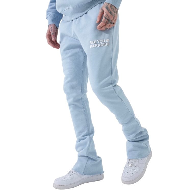 See You In Paradise Stacked Sweatpants (Carolina Blue)