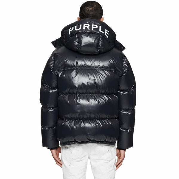 Purple Brand Nylon Down Puffer Jacket (Black Beauty) P611-PBBP423