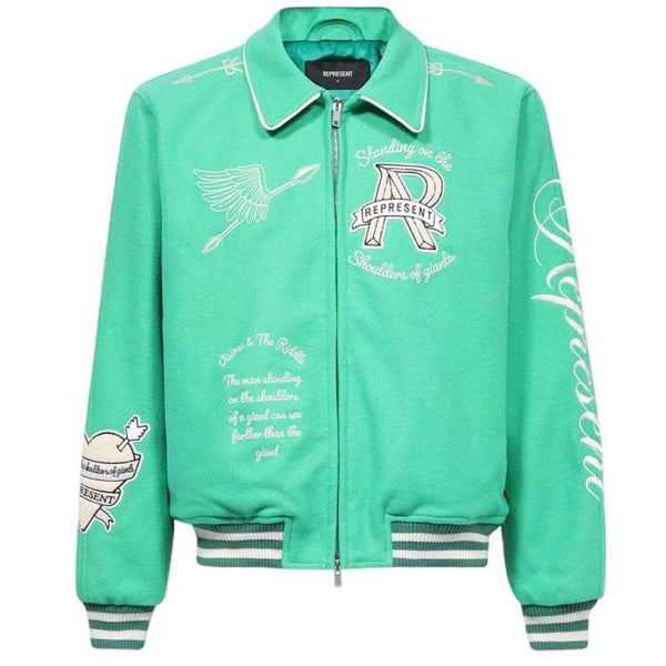 Represent Cherub Wool Varsity Jacket (Island Green) MJ1008-301