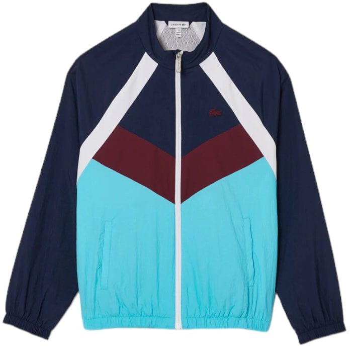 Boys Lacoste Colorblock Zip-Up Jacket (Navy Blue/White) BJ1129-51