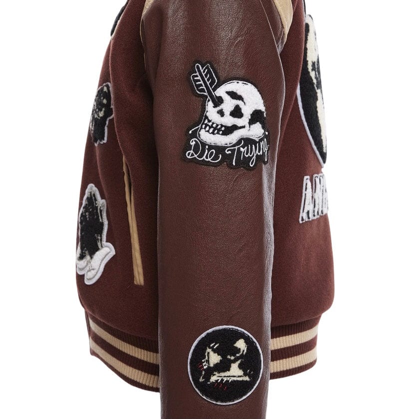 Boys Jordan Craig Fallen Angels Varsity Jacket (Chocolate) 91647B