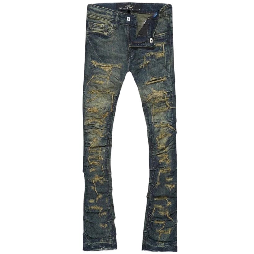 Jordan Craig Martin Stacked Ripple Effect Denim (Canyon Blue) JTF1157