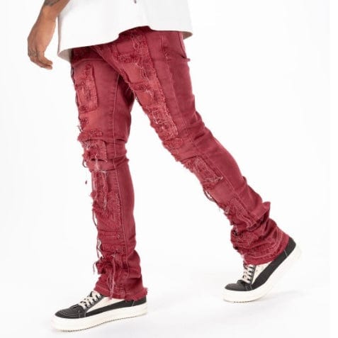 Pheelings "Inspired By" Flare Stack Denim (Burgundy)