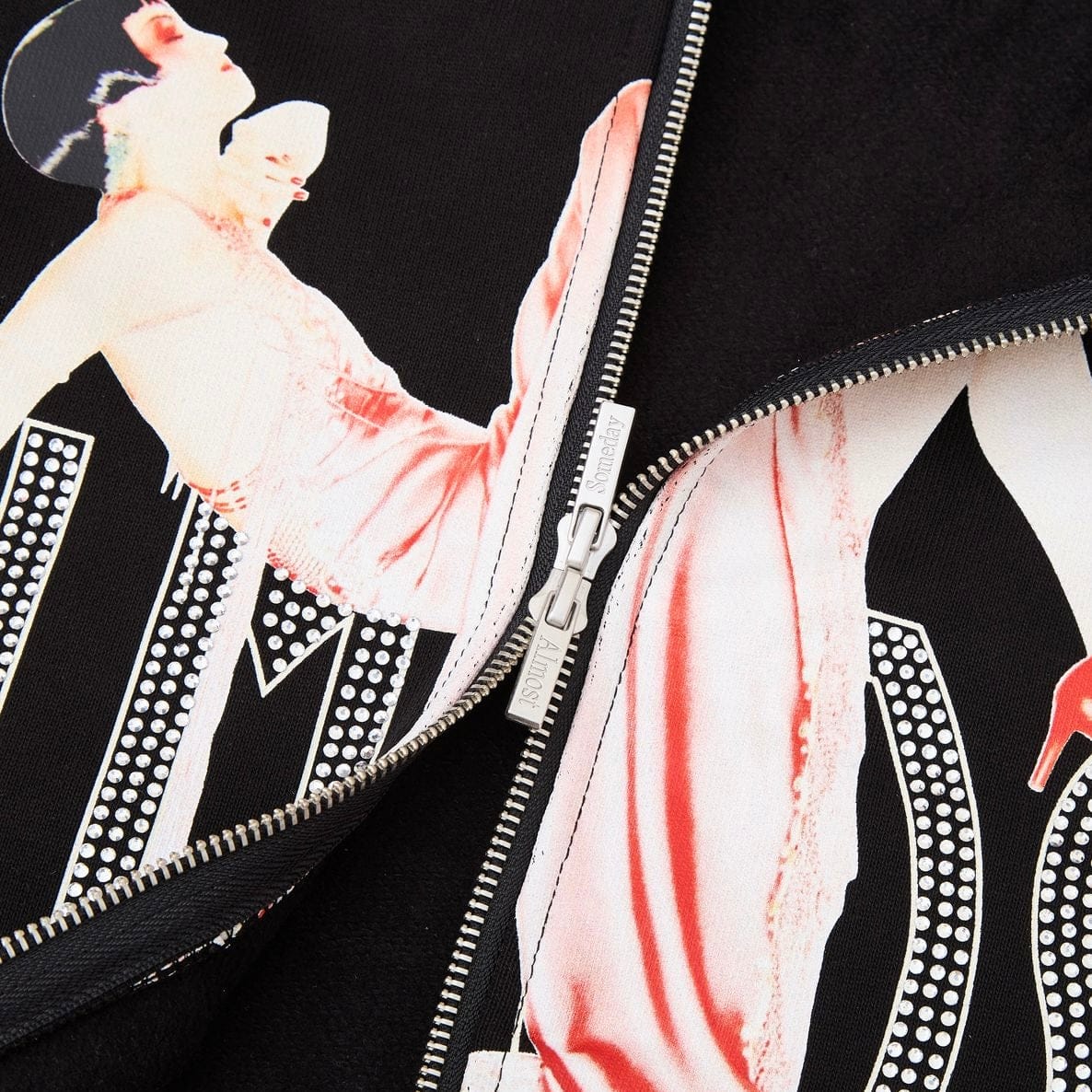 Almost Someday High Class Zip Up Hoodie (Sun Fade Black) AS-H25-015