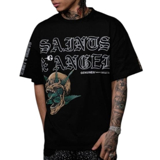 Genuine Saints & Angels T Shirt (Black) GN6189-BLK