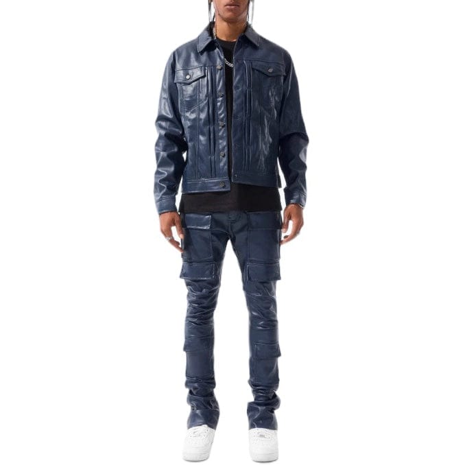 Jordan Craig Thriller Trucker Jacket (Midnight Blue) JJ1218