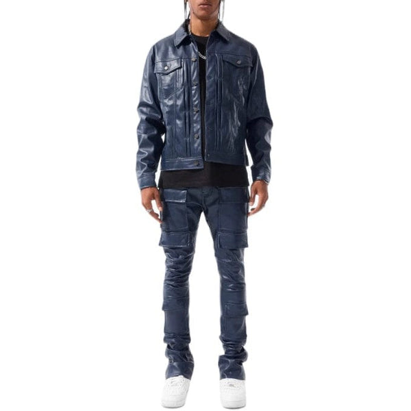 Jordan Craig Thriller Trucker Jacket (Midnight Blue) JJ1218