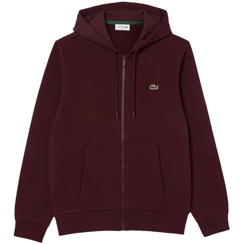 Lacoste Zip-Up Fleece Hoodie (Expresso Bordeaux) SH9626-51