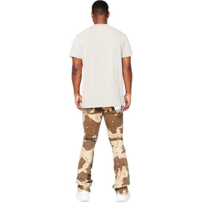 Valabasas Dual Soldier Camp Stacked Flare Jean (Camo) VLBS2722