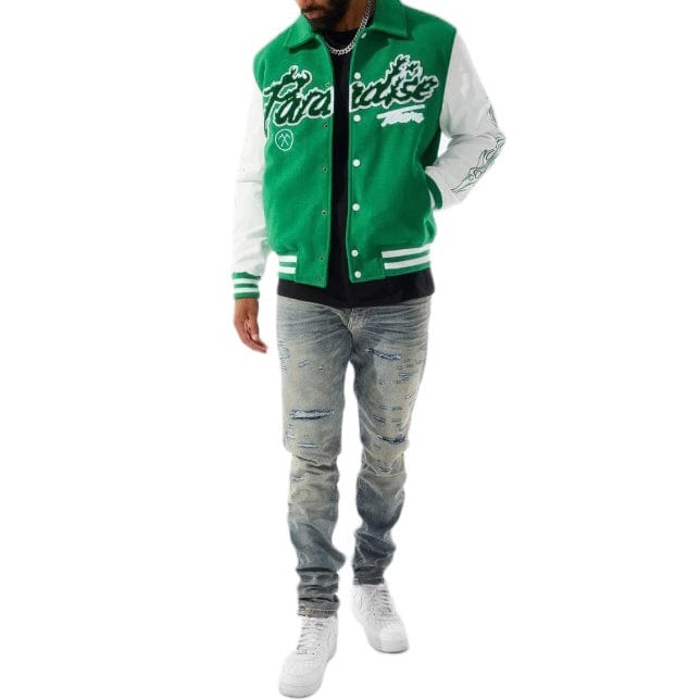 Jordan Craig Paradise Tour Varsity Jacket (Green) 91632