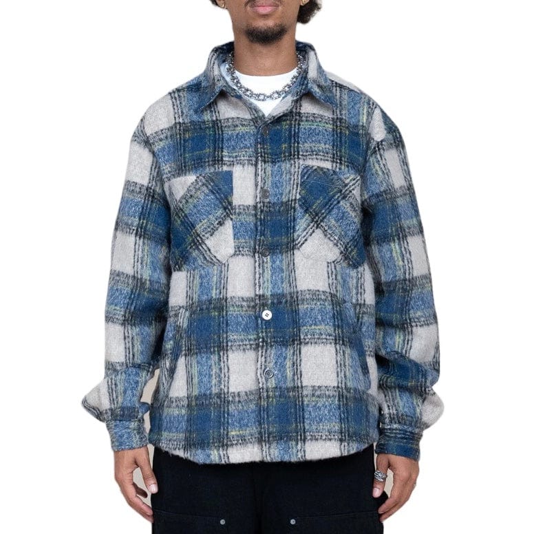 Eptm Side Slit Flannel (Blue/Grey) EP11110