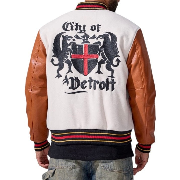 Jordan Craig The Renaissance City Varsity Jacket (Cream) 91654