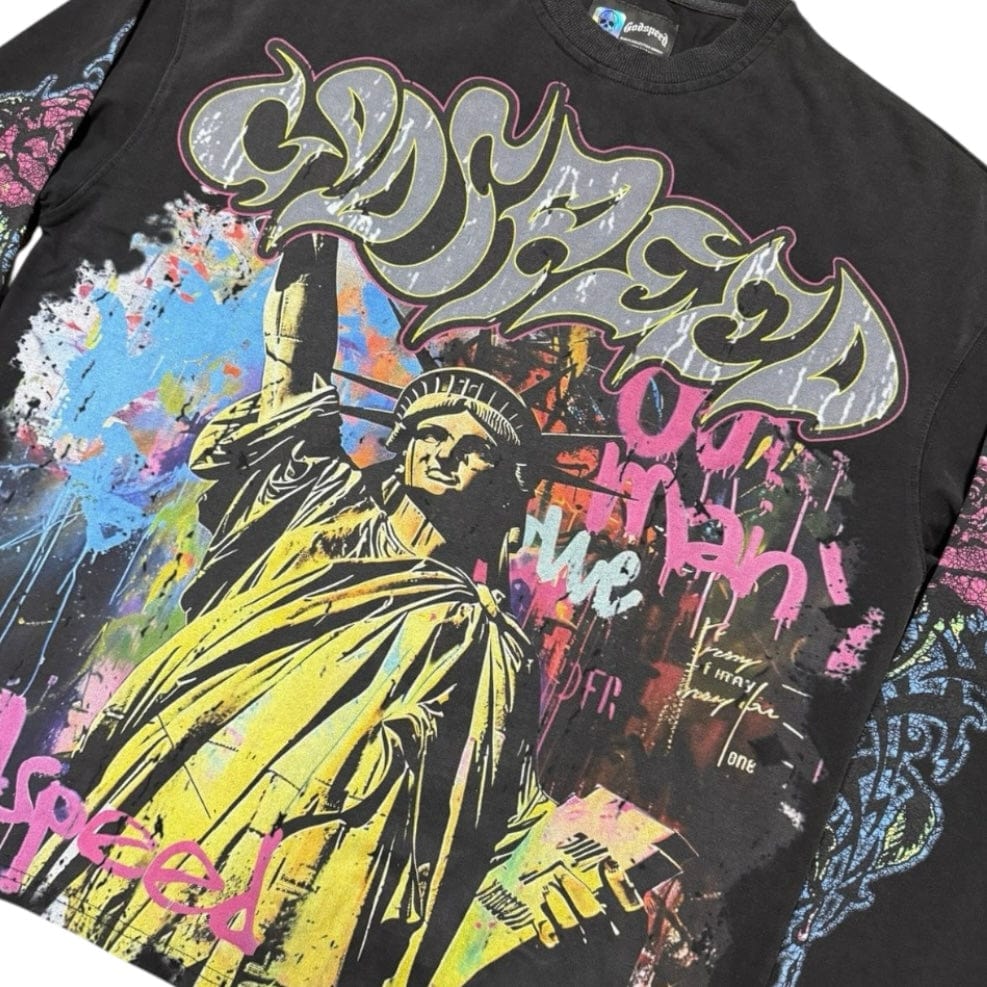 Godspeed Vandal LS T Shirt (Black Wash)