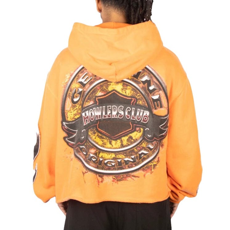 Howlers Club Wolf Skull Hoodie (Orange)