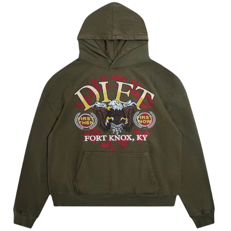 Diet Starts Monday French Terry Ft Knox Hoodie (Olive)