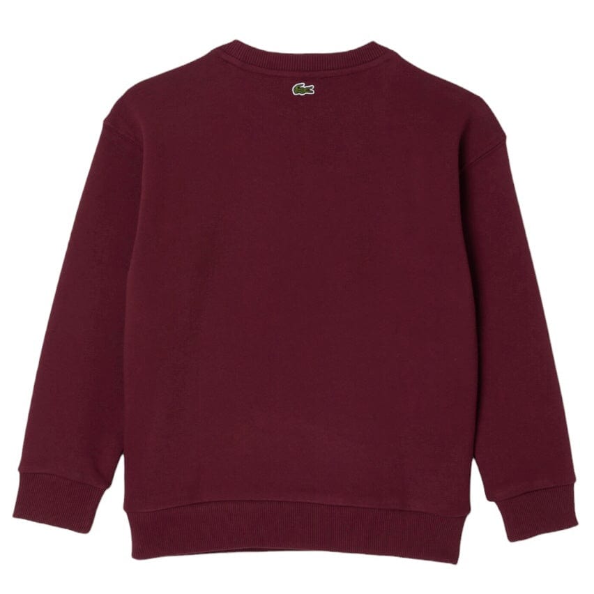 Kids Lacoste Signature Print Sweatshirt (Bordeaux) SJ1231-51