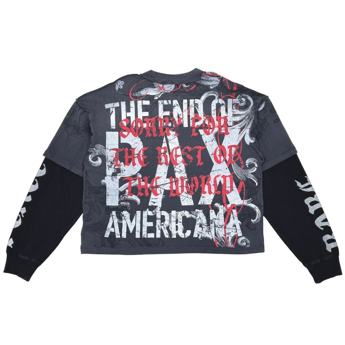 Rare Peace End of Pax Americana Twofer w/ Flocking Tee (Dark Grey) RK5046