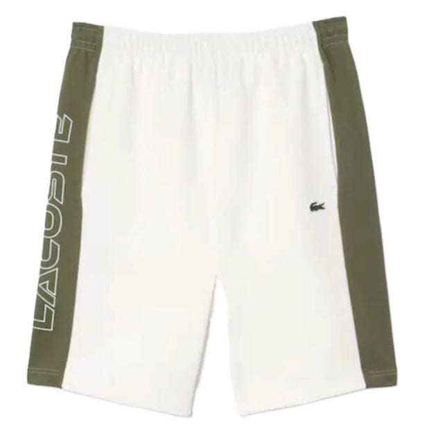 Lacoste Colorblock Fleece Short (White/Khaki Green) GH1434-51