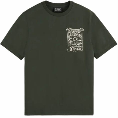 Scotch & Soda Free Your Mind Artwork Tee (Heritage Green) 178482