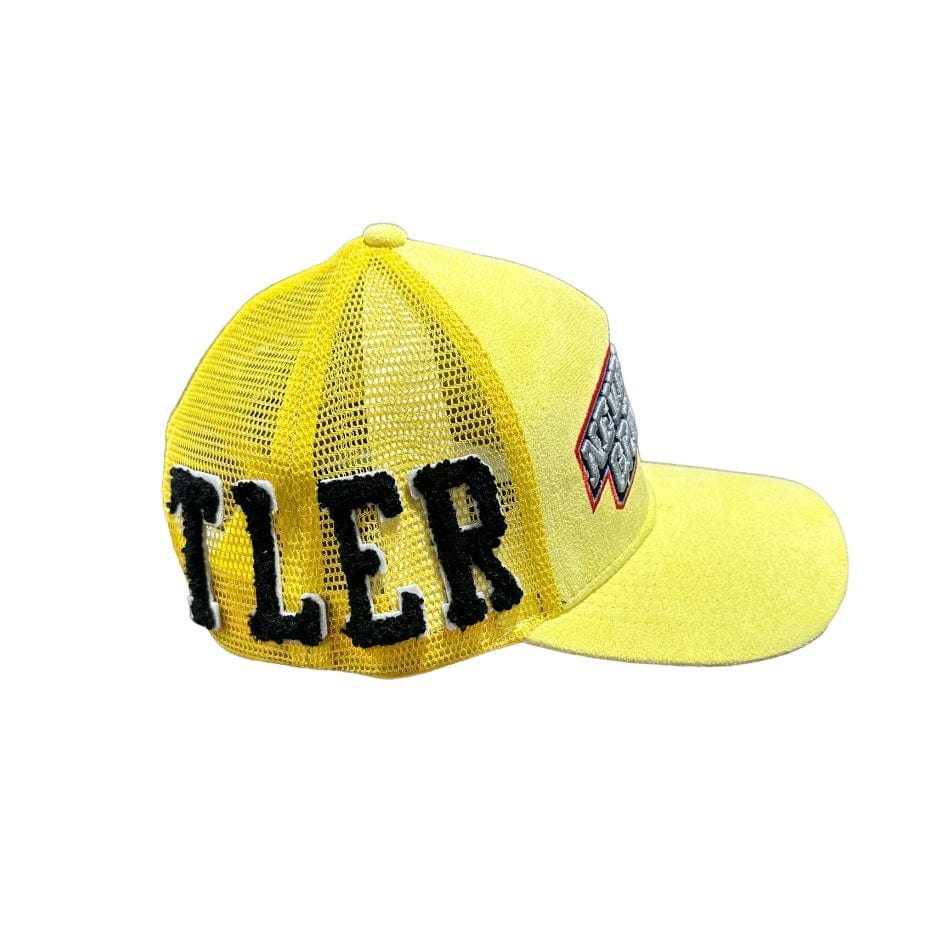 YBE Apparel Never Stop Grinding Trucker Hat (Yellow)