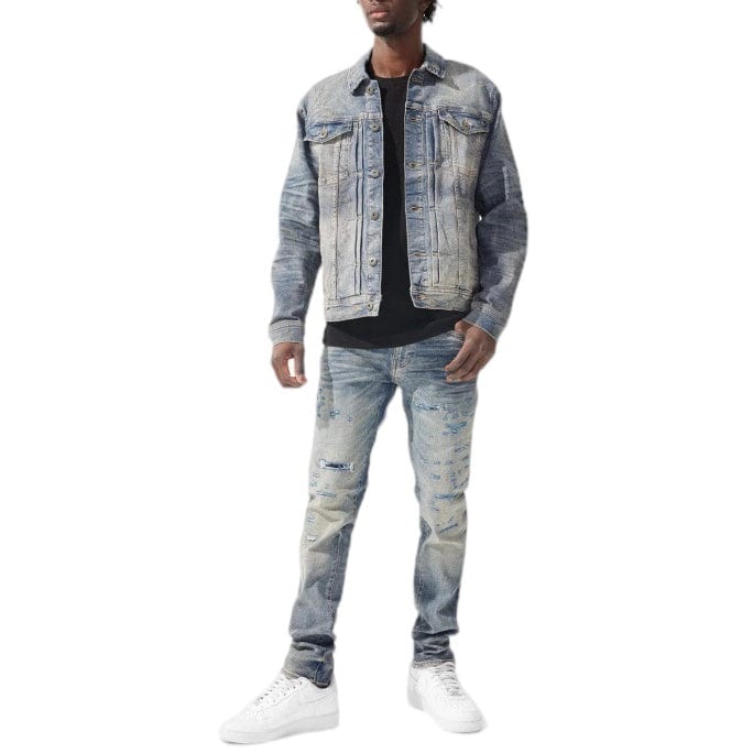 Jordan Craig Amsterdam Denim Trucker Azure Jacket (Antique) JJ358R