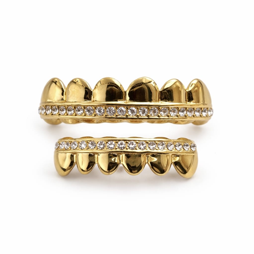 Jewelry Essentials Iced Grills Set (Gold) SET-609G