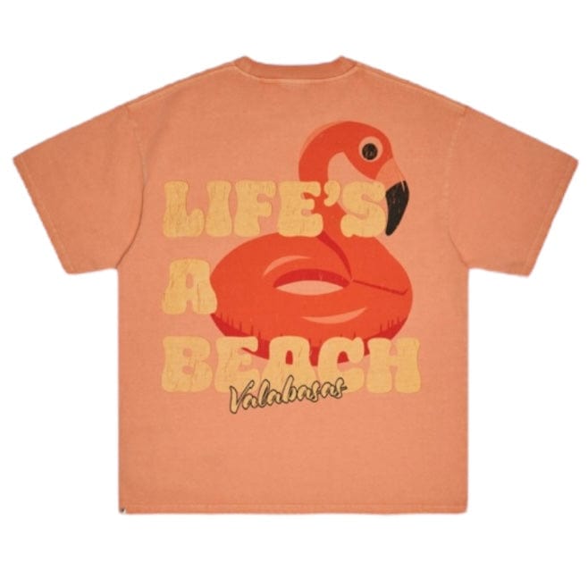 Valabasas Lifes A Beach Tee (Peach) VLBS-VT1-1027