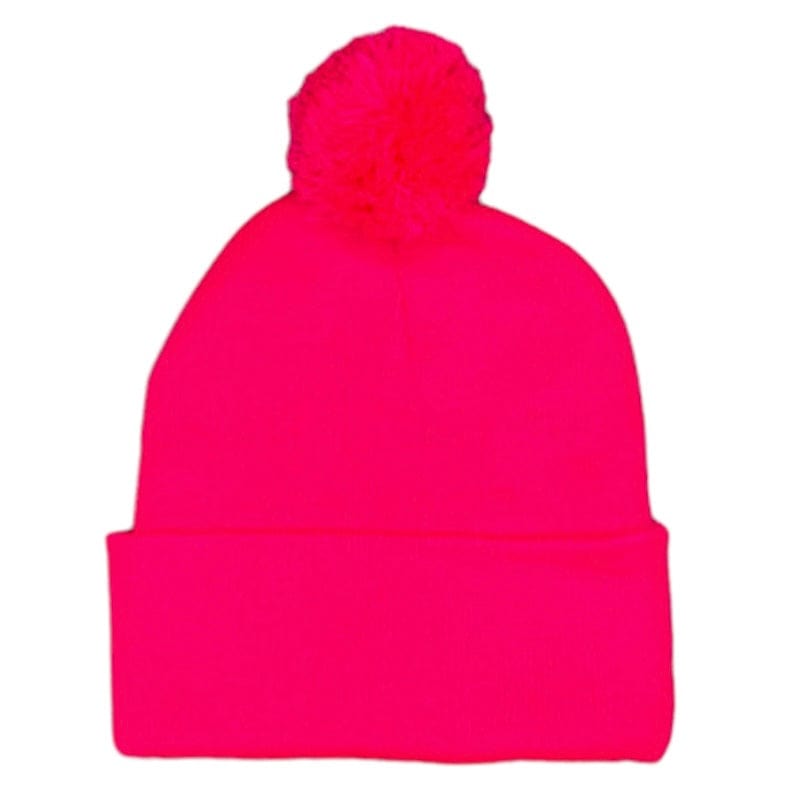 Ink Detroit Detroitish Pom Pom Beanie (Pink)