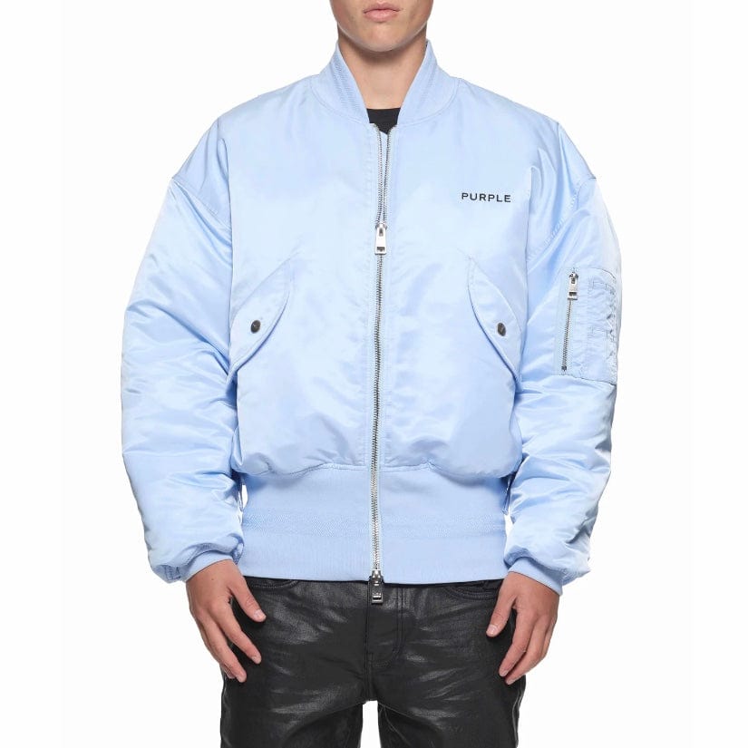 Purple Brand Wordmark Bomber Jacket (Windsurfur Light Blue) M6051-PWSF424