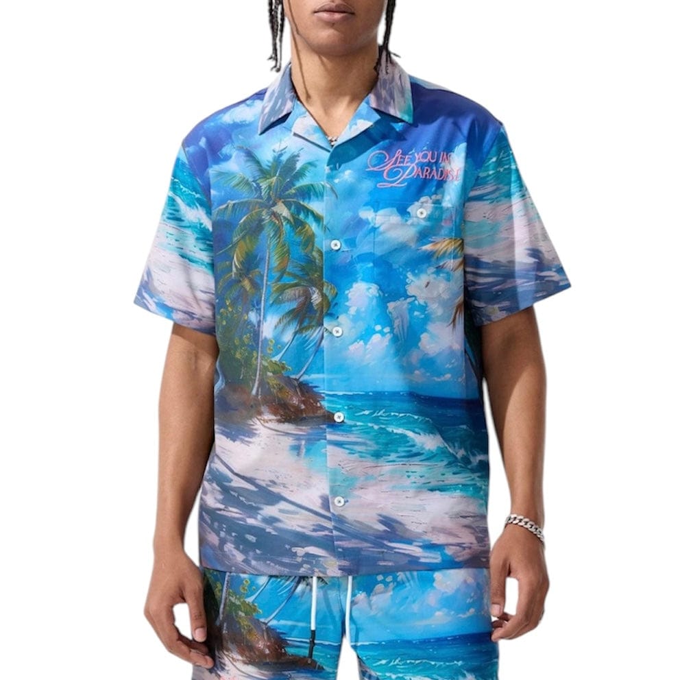 Jordan Craig Retro Wanderlust Party Short & Shirt Set (Clearwater) 2060-2060S