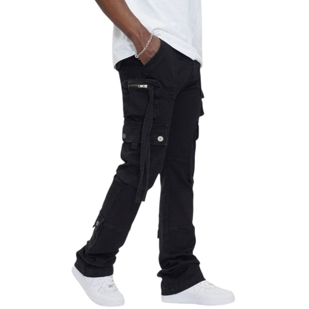 Anom Amula Stacked Denim Jean (Jet Black) ANM219STA
